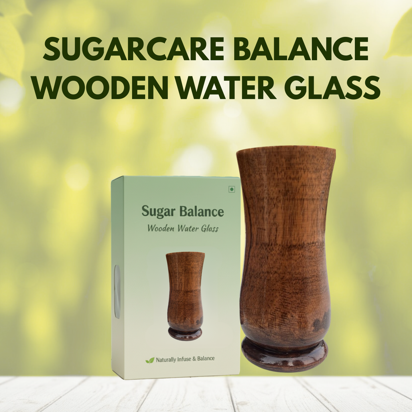 Daily Wellness Wooden Glass(100% Ayurvedic)