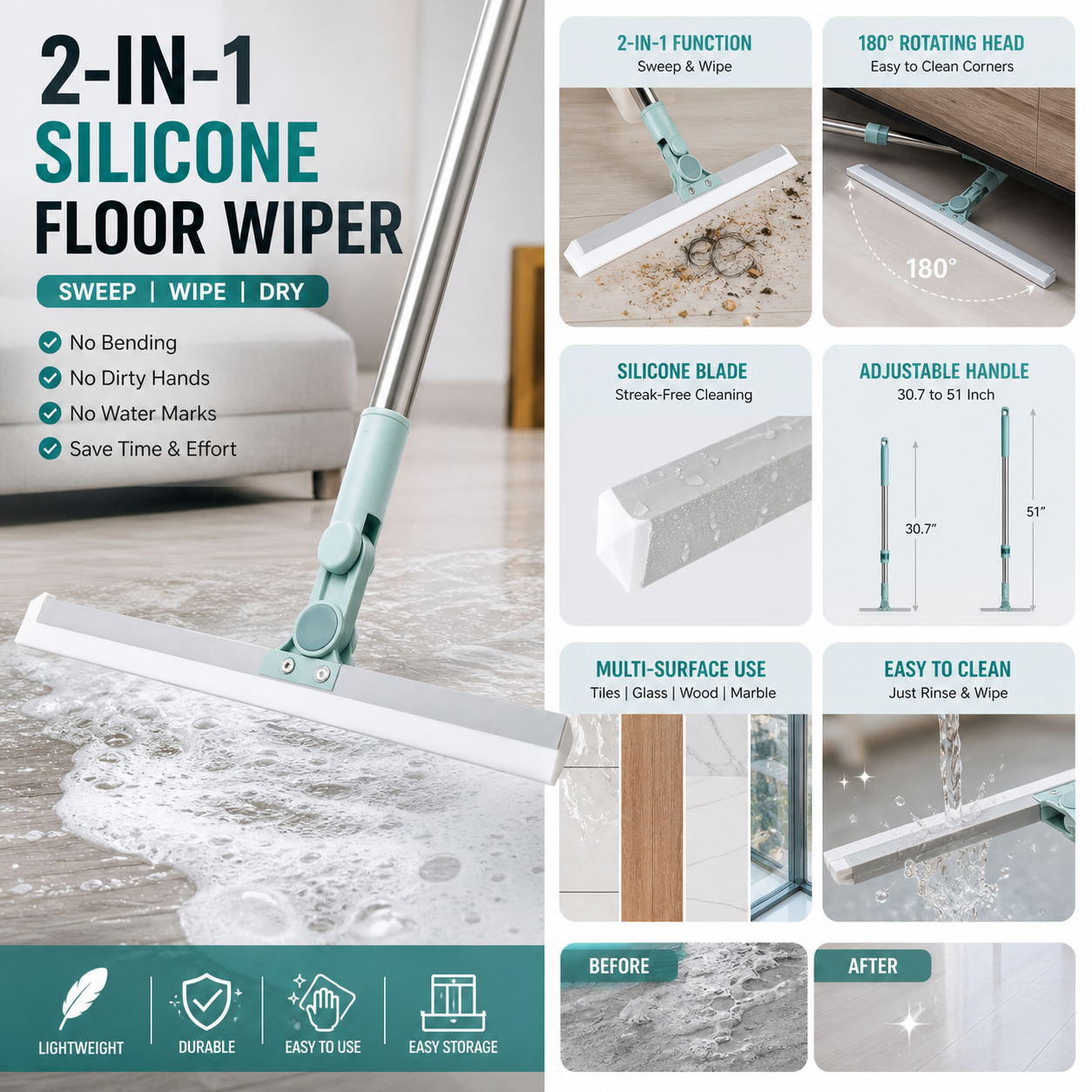 EasyPress Silicone Wiper| FlexiWipe | 180° Rotating Head