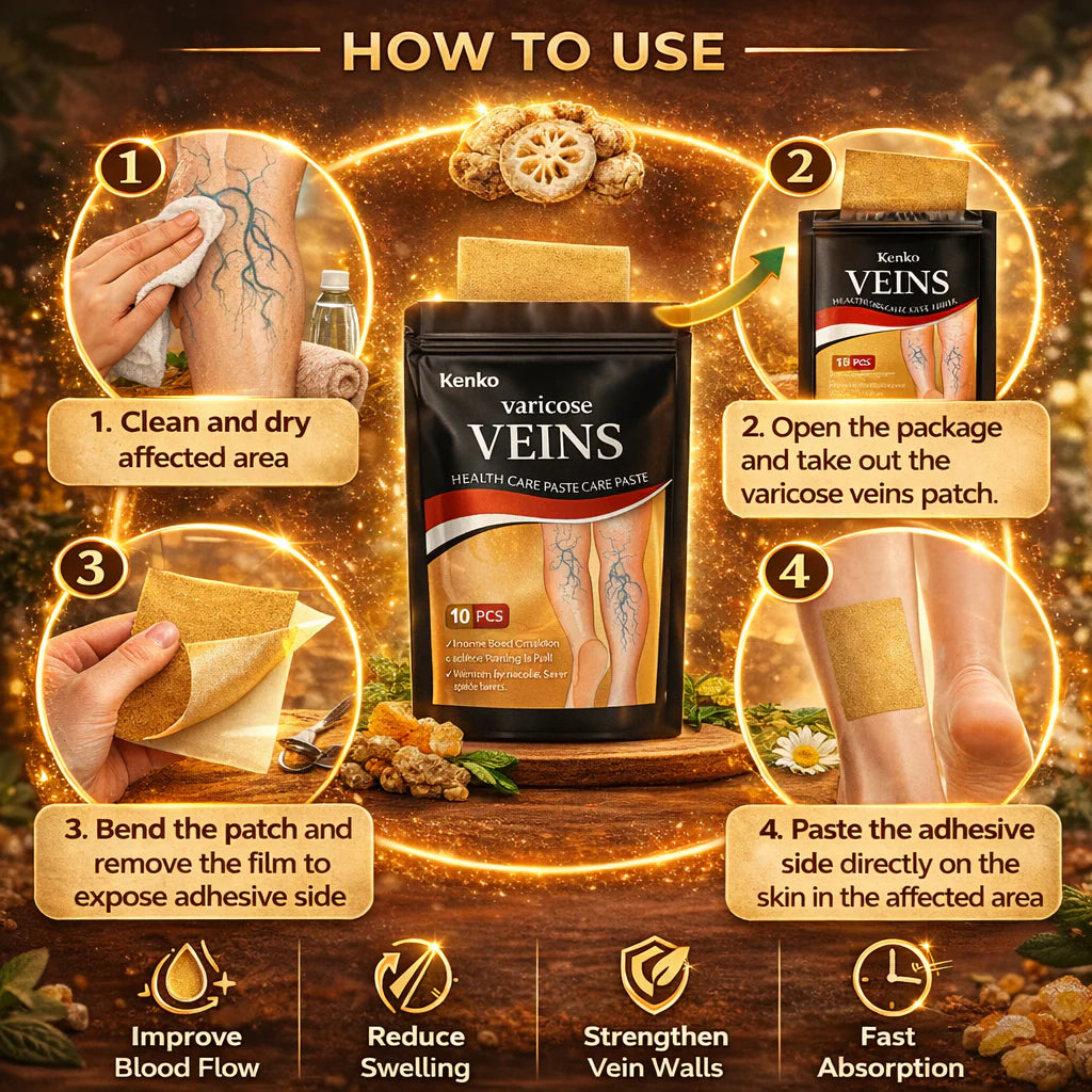 Varicose Vein Patches | Natural Herbal Therapy for Swelling, Fatigue & Vein Health