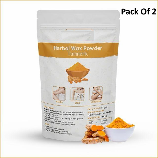 Tumeric Hair Removal Wax Powder (Pack Of 2)