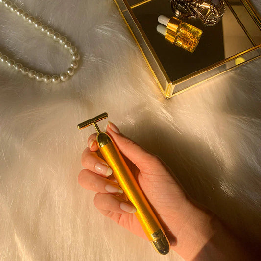 24K Gold Electric Facial Massage Roller